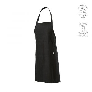 Tablier de cuisine noir personnalisable publicitaire