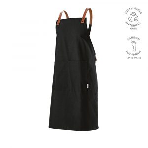 Tablier noir personnalisable publicitaire