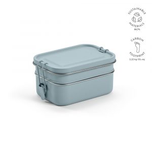 Lunch box bleu pastel personnalisable publicitaire