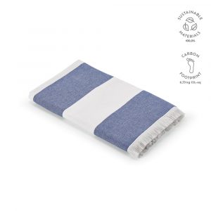 Serviette bleue et blanche personnalisable publicitaire