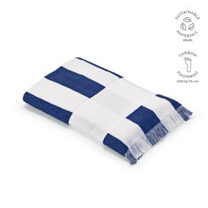 serviette blanche et bleue personnalisable publicitaire