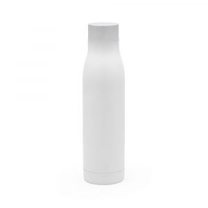 bouteille en acier inoxydable blanche personnalisable publicitaire