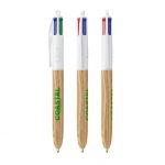 Stylo bic 4 couleurs wood personnalisable publicitaire