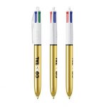 Bic Stylo 4 couleurs shine jaune personnalisable publicitaire