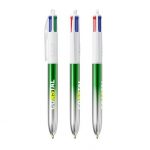 Bic Stylo 4 couleurs bicolor vert et gris personnalisable publicitaire