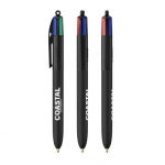 Stylo bic 4 couleurs soft noir personnalisable publicitaire