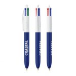 Stylo bic 4 couleurs soft bleu personnalisable publicitaire