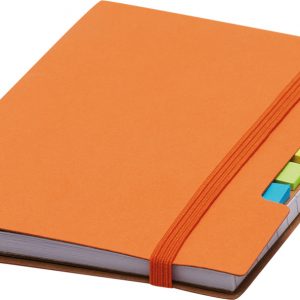 Carnet de notes adhésif orange personnalisable