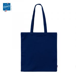 Tote bag bleu personnalisable