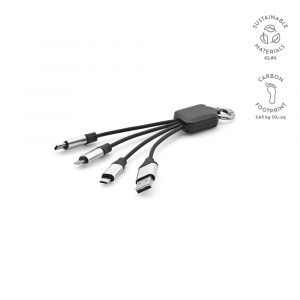 Cable de recharge 4 en 1 noir