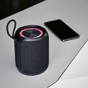 Enceinte noir publicitaire