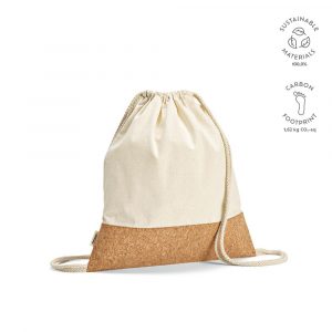 Sac à cordelettes promotionnel beige