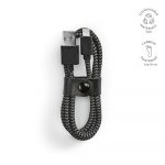 Cable de charge gris et noir personnalisable