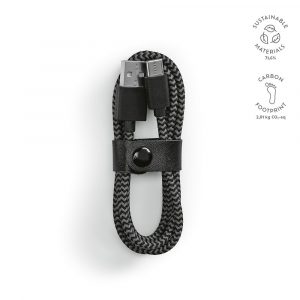 Cable de charge gris et noir personnalisable