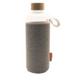Bouteille en verre housse grise personnalisable