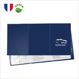 Porte carte grise Publicitaire bleu