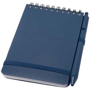 Carnet A6 spirales bleu promotionnel