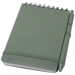 Carnet A6 spirales vert personnalisable