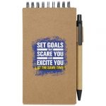 Bloc-notes autocollant avec stylo bille personnalisable