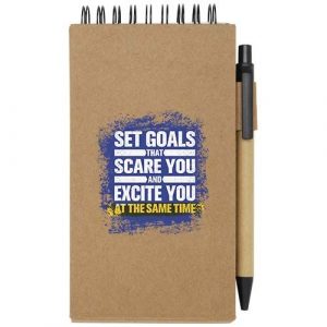 Bloc-notes autocollant avec stylo bille personnalisable