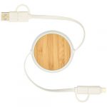 Câble rétractable 5-en-1 blanc personnalisable
