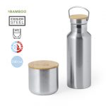 Duo de bouteille et gobelet isotherme publicitaire