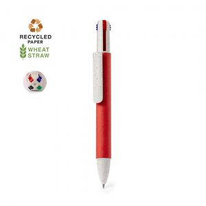 Stylo 4 couleurs rouge promotionnel
