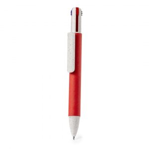 Stylo 4 couleurs rouge personnalisé
