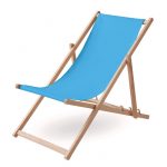 Chaise longue bleu publicitaire