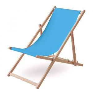 Chaise longue bleu publicitaire