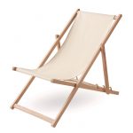 Chaise longue beige publicitaire