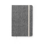 Carnet en coton recyclé noir cadeau entreprise