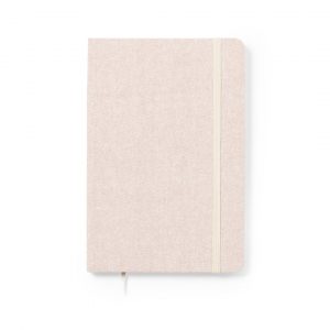 Carnet en coton recyclé beige promotionnel