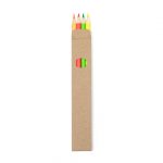 Boite de crayons orange, rouge, vert, jaune personnalisée