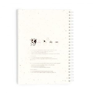 Dos carnet à spirales ensemencé publicitaire
