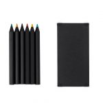 Boite de crayons de couleurs noir promotionnel