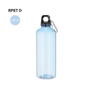 Gourde transparente bleu cadeau d'entreprise
