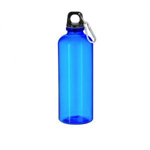 Gourde transparente bleu royal personnalisable
