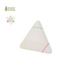 Surligneur en forme de triangle jaune rose et vert personnalisable