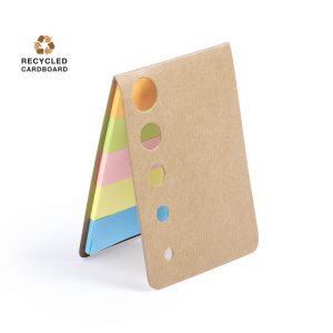 Bloc ecru post-it orange, rose, vert, bleu et jaune promotionnel