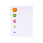 Bloc blanc post-it orange, rose, vert, bleu et jaune personnalisé