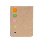Bloc ecru post-it orange, rose, vert, bleu et jaune personnalisable