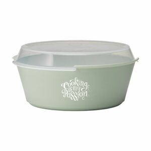 Bol circulaire avec couvercle 1200 ml vert personnalisé