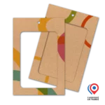 Porte-Badge A6 en Carton Kraft Français personnalisé