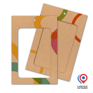 Porte-Badge A6 en Carton Kraft Français personnalisé