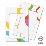 Porte-badge A6 en papier recyclé français personnalisé