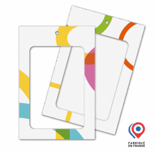 Porte-badge A6 en papier recyclé français personnalisé