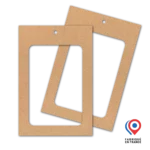 Porte-badge A6 double fenêtre en kraf personnalisé