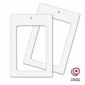 Porte-badge A6 double fenêtre en papier recyclé personnalisé