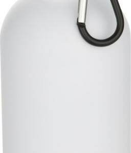 Bouteille 400 ml avec mousqueton blanc personnalisé